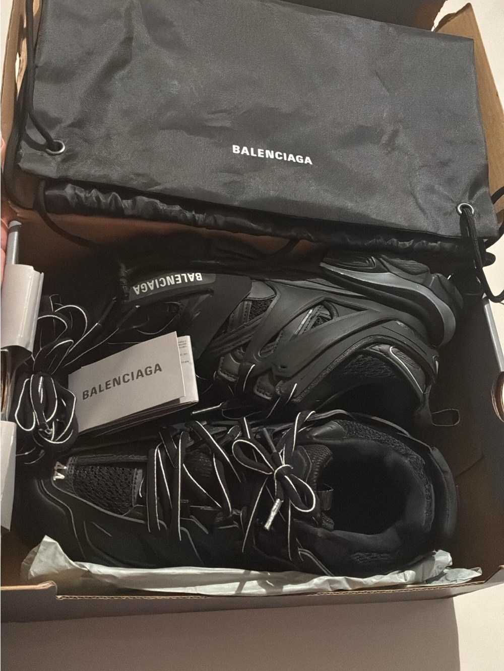 Balenciaga track style sneakers black men size 44EU USA 11